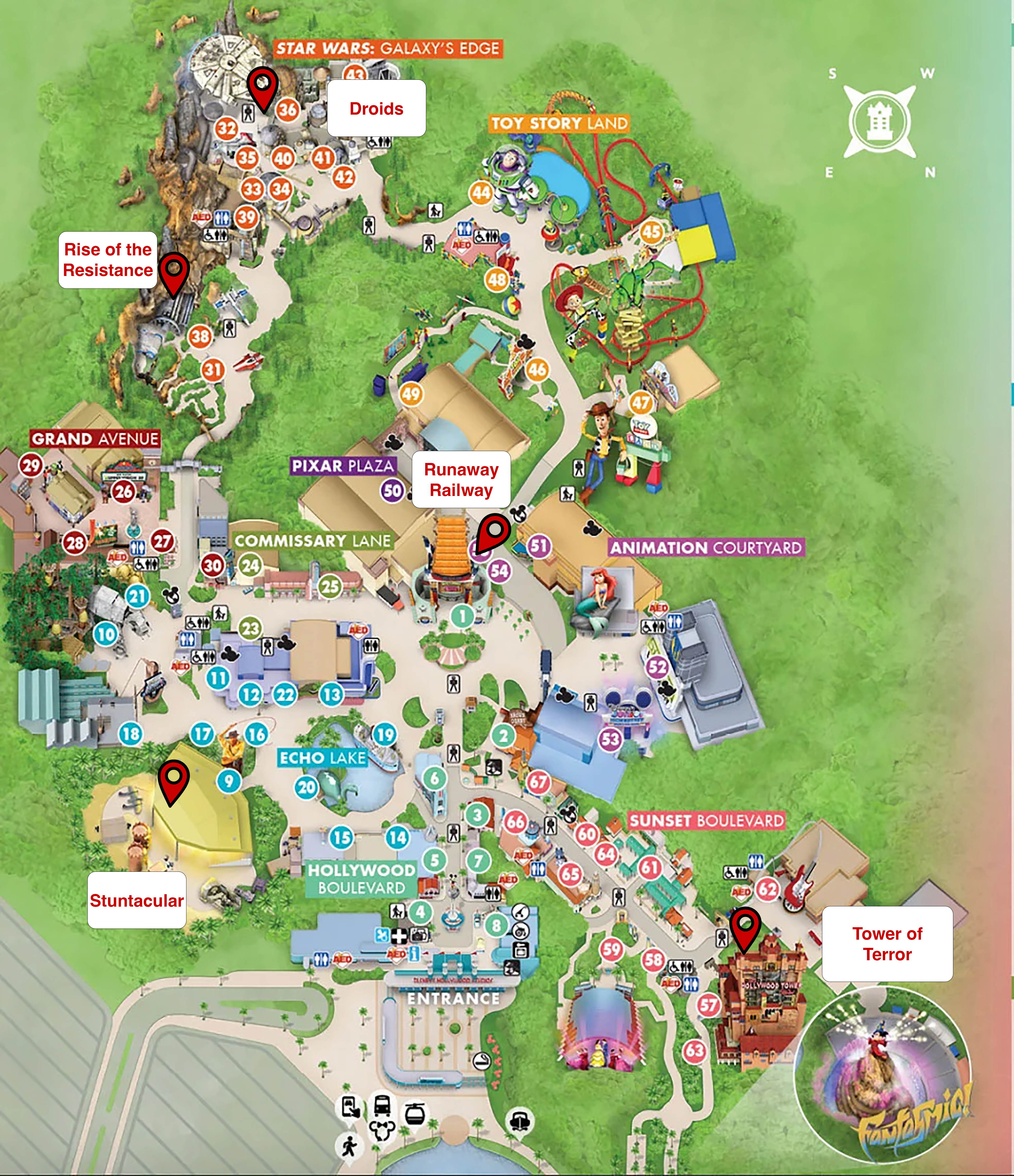 Hollywood Studios Map
