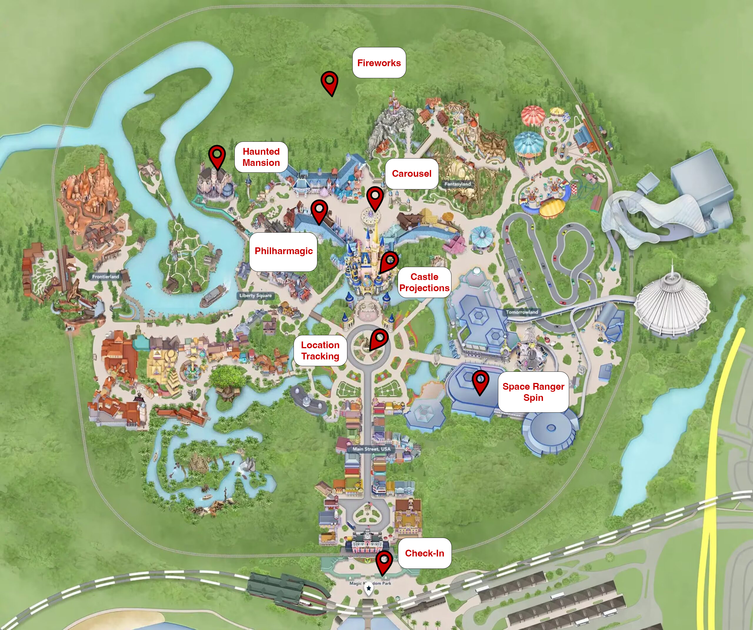 Map of Magic Kingdom