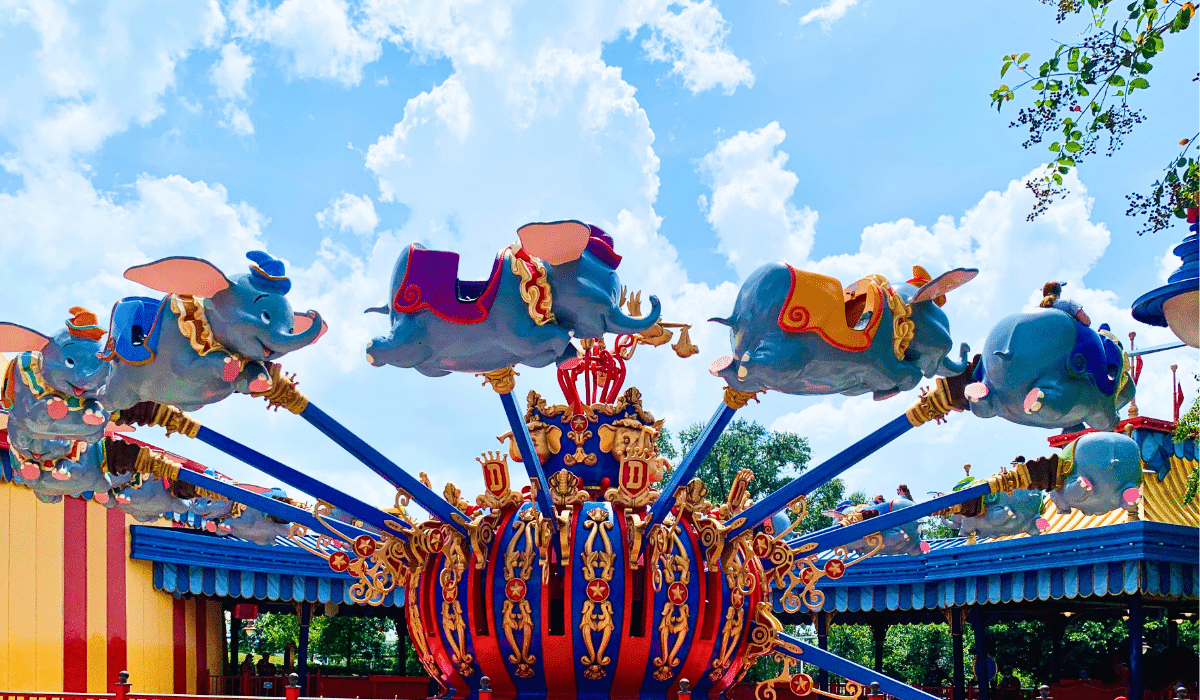 Image of the Dumbo ride. Photo by Jenna Saxton/Eat Sleep Disney.